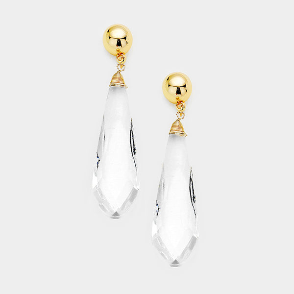Clear Bead Earrings
