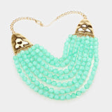 Mint Multi Strand Necklace