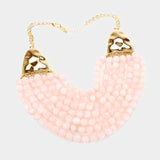 Pink Multi Strand Necklace