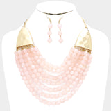 Pink Multi Strand Necklace