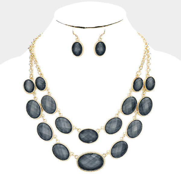 Black Beaded Necklace