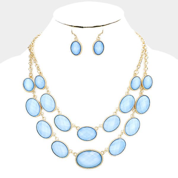 Light Blue Beaded Necklace