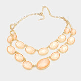 Peach Beaded Necklace