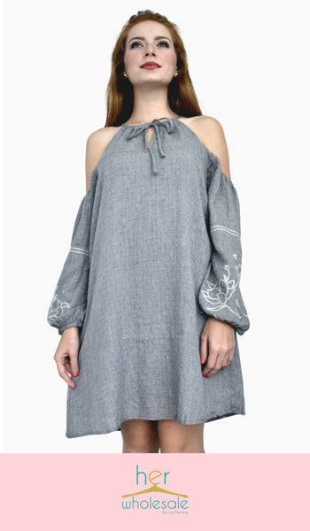Long Sleeved Dress (Color: Gray) | Unit Price $22.75