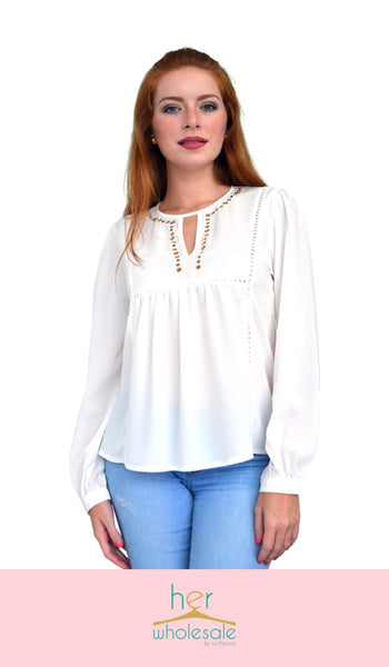 Long Sleeve Top (Color: White) | Unit Price $16.75