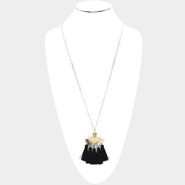 Black Tassel Necklace