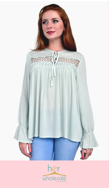 Crochet Top (Color: Sage) | Unit Price $17.75